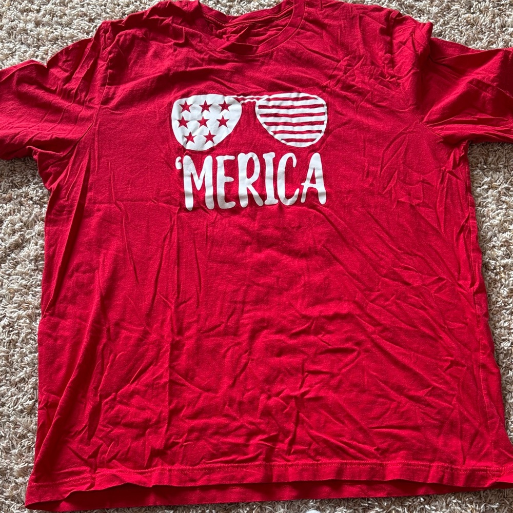 Red 'Merica Graphic T-Shirt